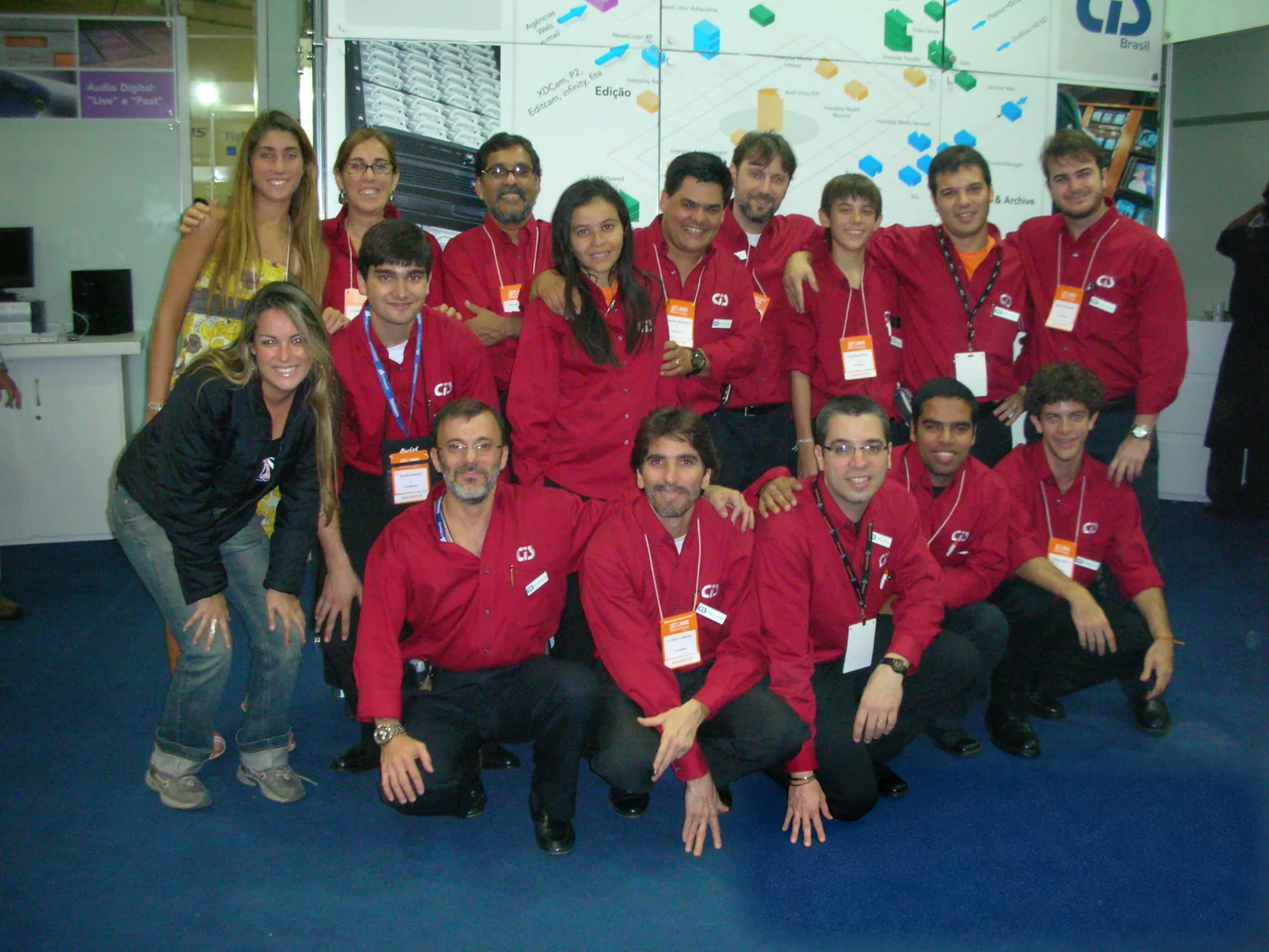 CIS team together at a media technology trade show.